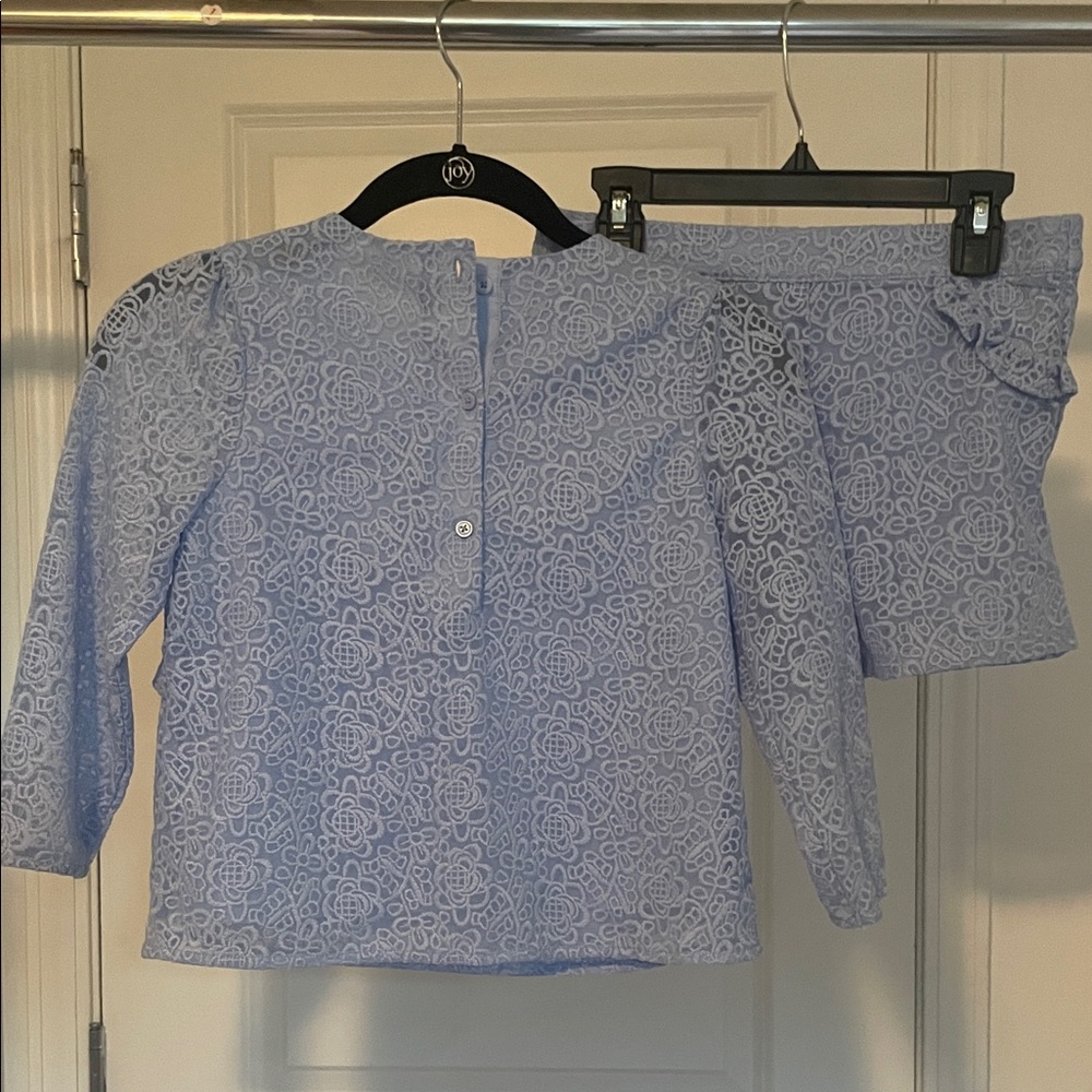 Janie and Jack Lavender Floral Shirt and Shorts Set